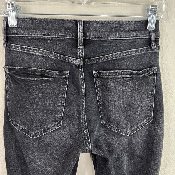 Gap Vintage Slim Leg Jeans Women's 26/2 Petite High Rise Cigarette Black Stretch - Picture 4 of 7